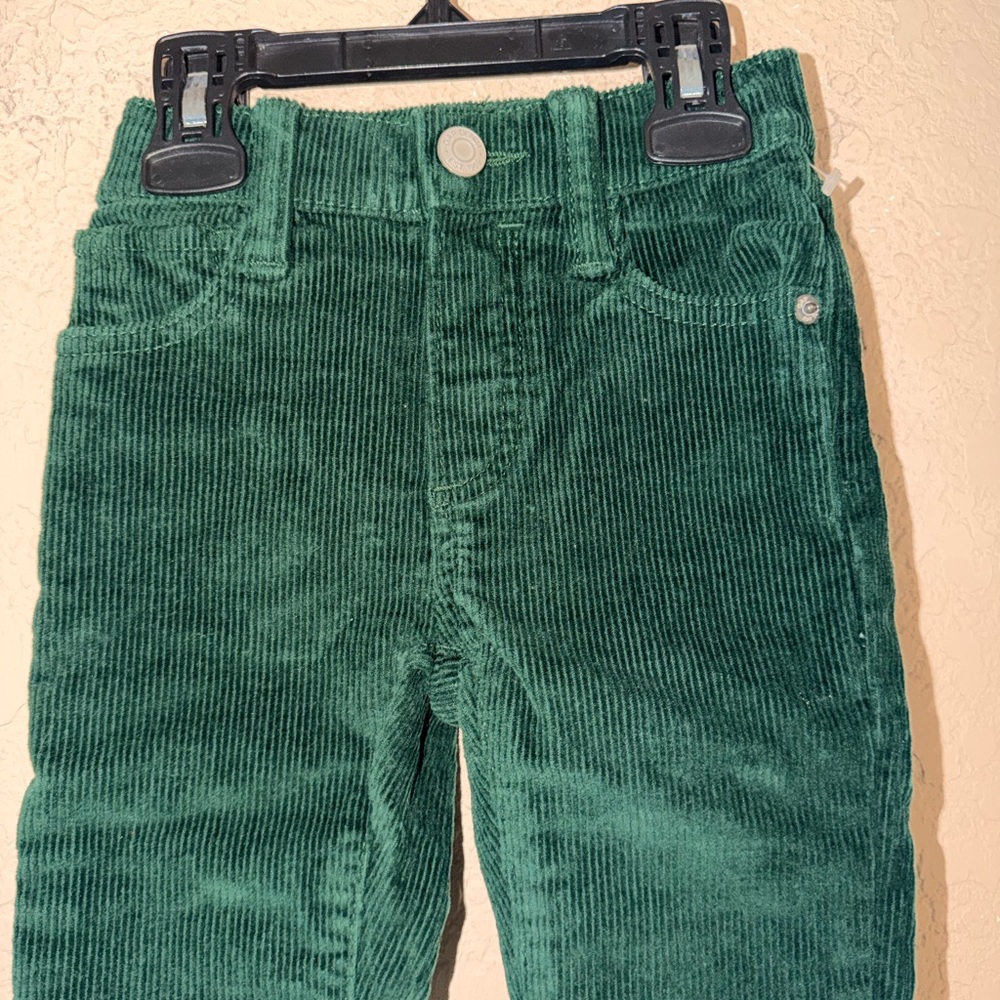 GAP Kids '90's Forest Green Corduroy Pants- BNWOT - Picture 2 of 8